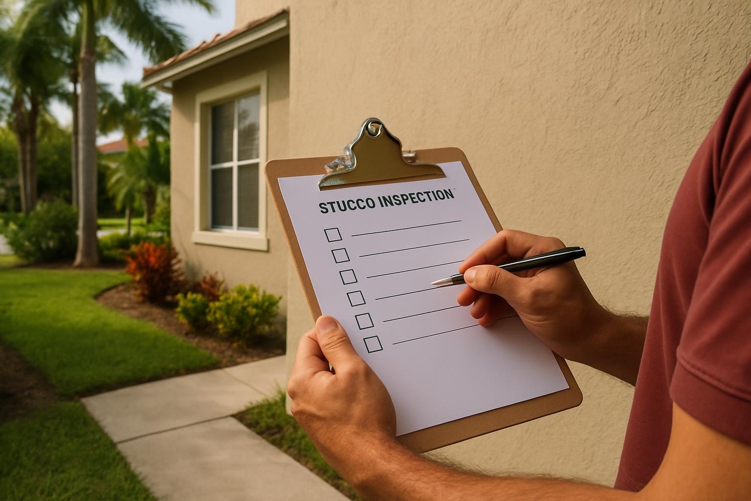 Stock photo: Stucco Inspection